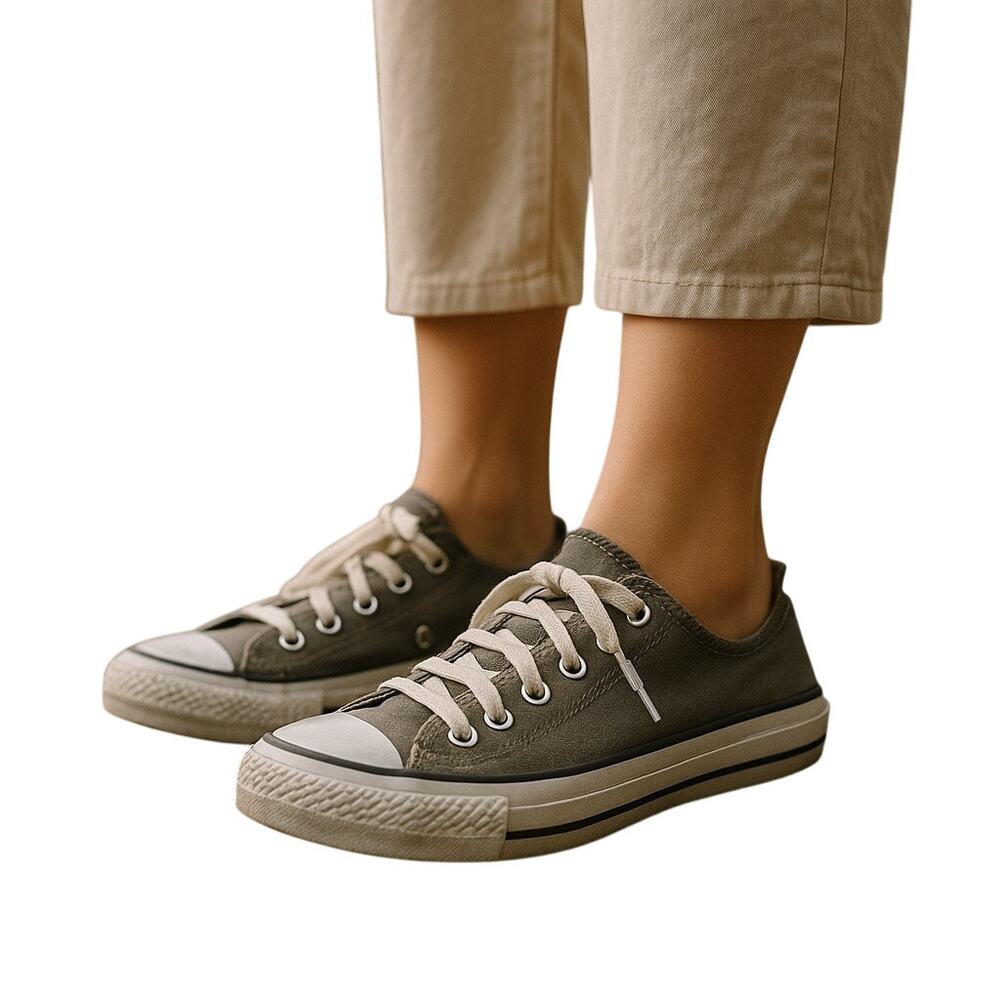 Converse Shoreline Slip On Chuck Taylor Sneakers Taupe Grey Casual Comfort